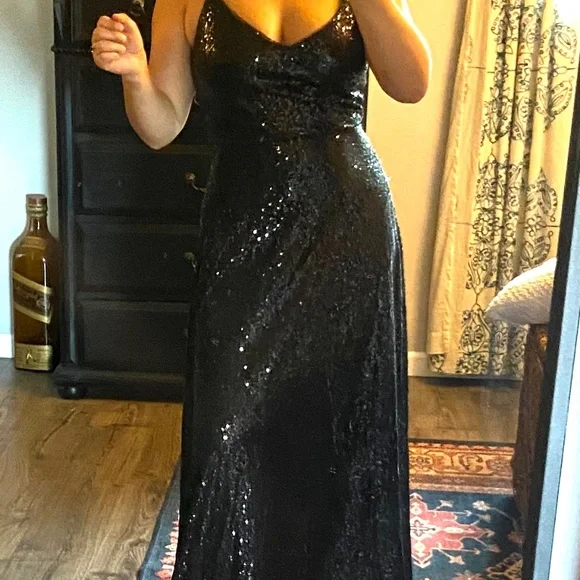 Revelry Black Sequin Dress